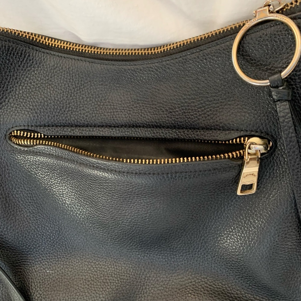 Coach black 'Chaise' pebbled leather crossbody bag/purse - Picture 9 of 14